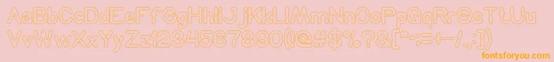HydraulicsSystemOutline Font – Orange Fonts on Pink Background