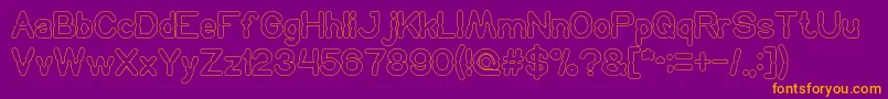 HydraulicsSystemOutline Font – Orange Fonts on Purple Background