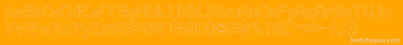 HydraulicsSystemOutline Font – Pink Fonts on Orange Background