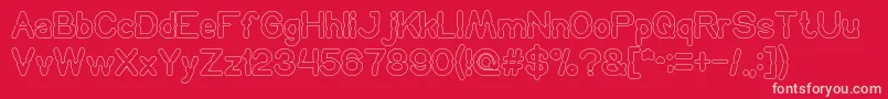 HydraulicsSystemOutline Font – Pink Fonts on Red Background