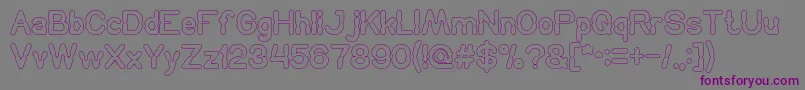 HydraulicsSystemOutline Font – Purple Fonts on Gray Background