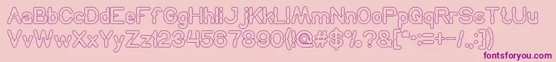 HydraulicsSystemOutline Font – Purple Fonts on Pink Background