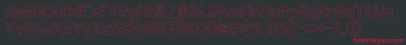 HydraulicsSystemOutline Font – Red Fonts on Black Background