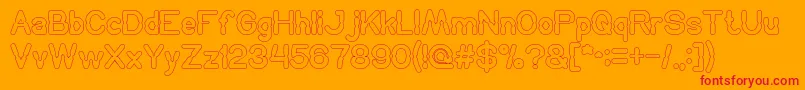 HydraulicsSystemOutline Font – Red Fonts on Orange Background