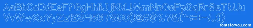 HydraulicsSystemOutline Font – White Fonts on Blue Background