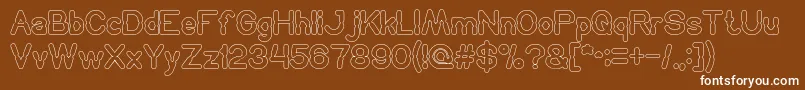 HydraulicsSystemOutline Font – White Fonts on Brown Background