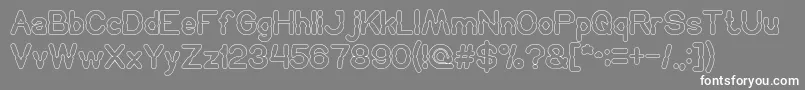 HydraulicsSystemOutline Font – White Fonts on Gray Background