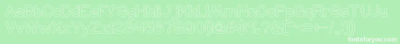 HydraulicsSystemOutline Font – White Fonts on Green Background