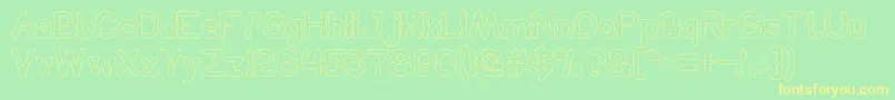 HydraulicsSystemOutline Font – Yellow Fonts on Green Background
