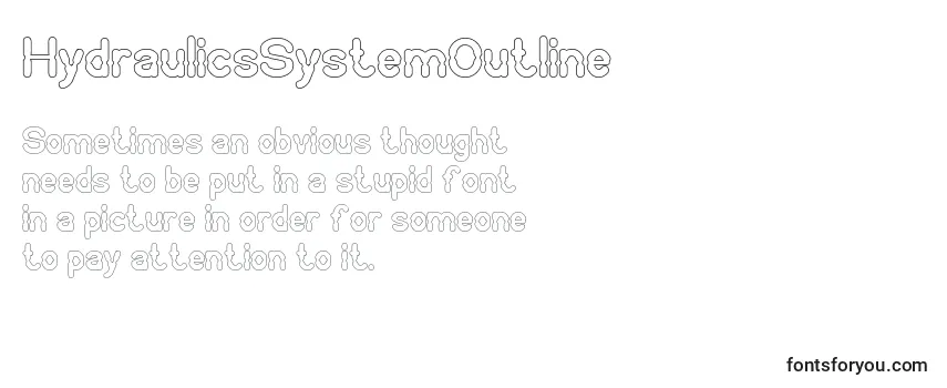 HydraulicsSystemOutline Font