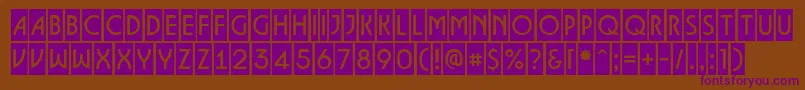 ALancetcm Font – Purple Fonts on Brown Background