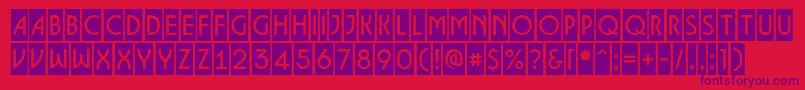 Police ALancetcm – polices violettes sur fond rouge