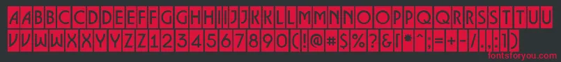 ALancetcm Font – Red Fonts on Black Background