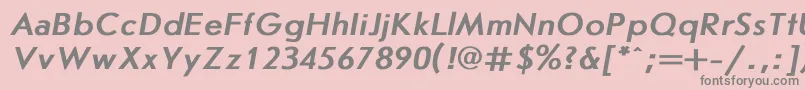 フォントJournal5 – ピンクの背景に灰色の文字