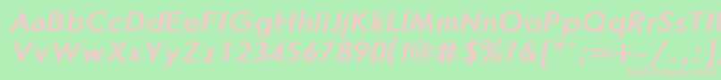 Journal5 Font – Pink Fonts on Green Background