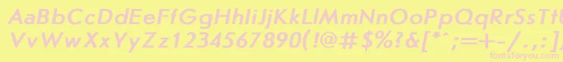 Journal5 Font – Pink Fonts on Yellow Background