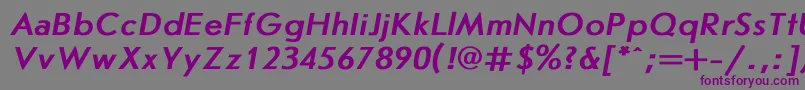 フォントJournal5 – 紫色のフォント、灰色の背景