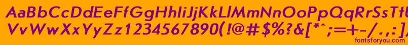 Journal5 Font – Purple Fonts on Orange Background
