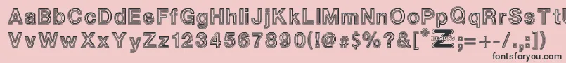 WhiteOutlines Font – Black Fonts on Pink Background