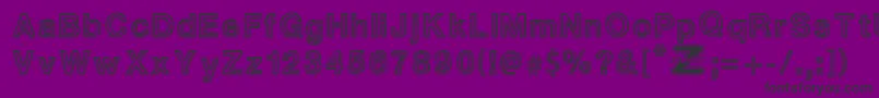 WhiteOutlines Font – Black Fonts on Purple Background