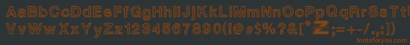 WhiteOutlines Font – Brown Fonts on Black Background