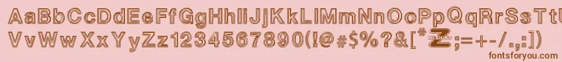 WhiteOutlines Font – Brown Fonts on Pink Background