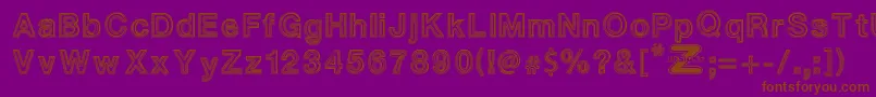 WhiteOutlines Font – Brown Fonts on Purple Background