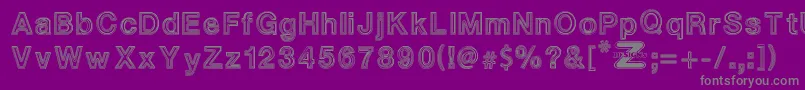 WhiteOutlines Font – Gray Fonts on Purple Background