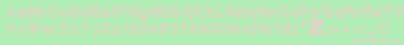 WhiteOutlines Font – Pink Fonts on Green Background