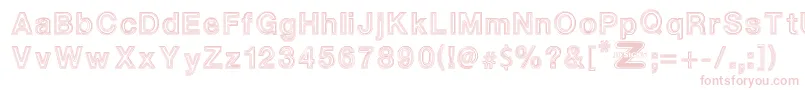 WhiteOutlines Font – Pink Fonts on White Background
