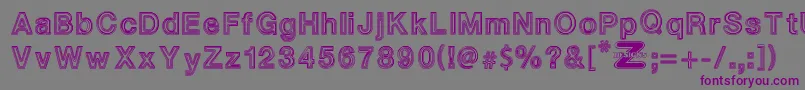 WhiteOutlines Font – Purple Fonts on Gray Background