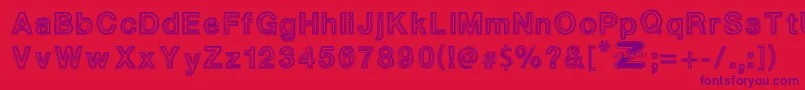 WhiteOutlines Font – Purple Fonts on Red Background