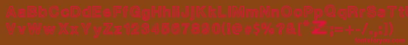 WhiteOutlines Font – Red Fonts on Brown Background