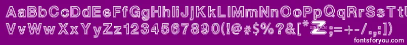 WhiteOutlines Font – White Fonts on Purple Background