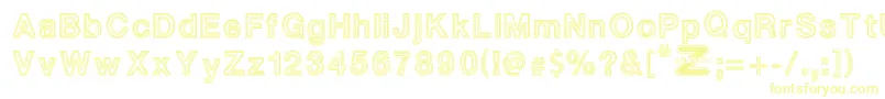 WhiteOutlines Font – Yellow Fonts on White Background