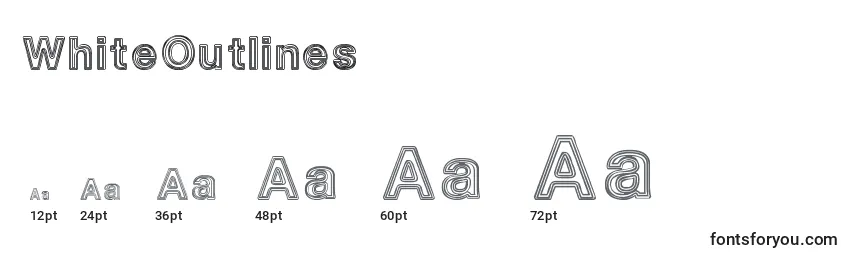 WhiteOutlines Font Sizes