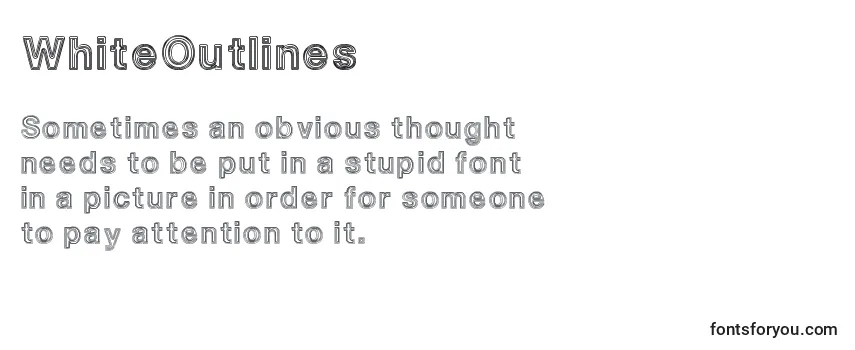WhiteOutlines-fontti