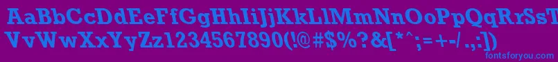 RockneyleftyBold Font – Blue Fonts on Purple Background