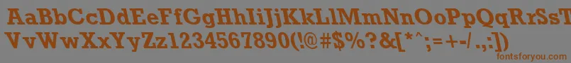 RockneyleftyBold Font – Brown Fonts on Gray Background