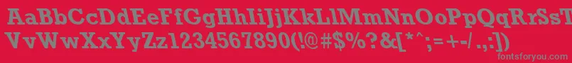 RockneyleftyBold Font – Gray Fonts on Red Background