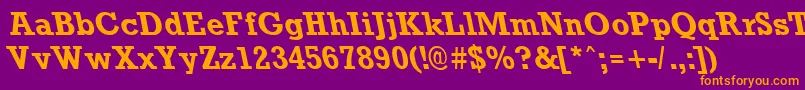 RockneyleftyBold Font – Orange Fonts on Purple Background