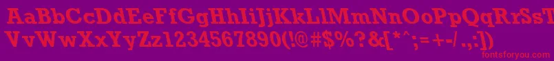 fuente RockneyleftyBold – Fuentes Rojas Sobre Fondo Morado