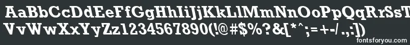 RockneyleftyBold Font – White Fonts on Black Background