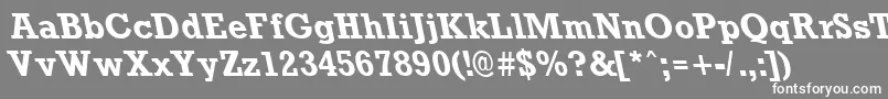 フォントRockneyleftyBold – 灰色の背景に白い文字