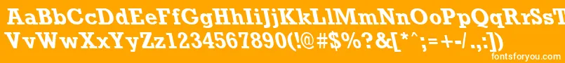 RockneyleftyBold Font – White Fonts on Orange Background