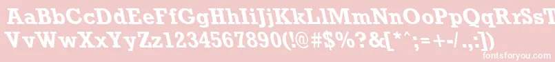 RockneyleftyBold Font – White Fonts on Pink Background