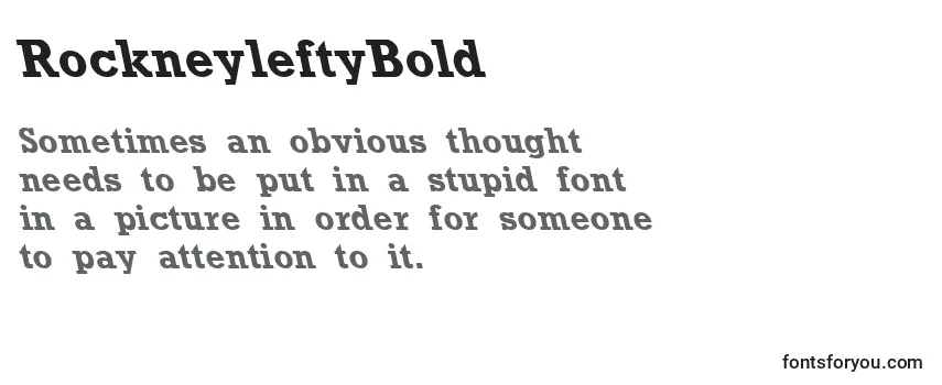 RockneyleftyBold Font