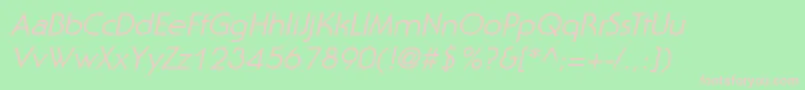 StaidGothicItalic Font – Pink Fonts on Green Background