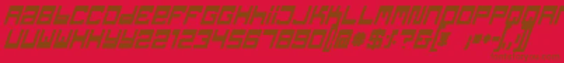 Tpf-Schriftart – Braune Schriften auf rotem Hintergrund