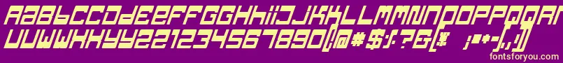 Tpf Font – Yellow Fonts on Purple Background